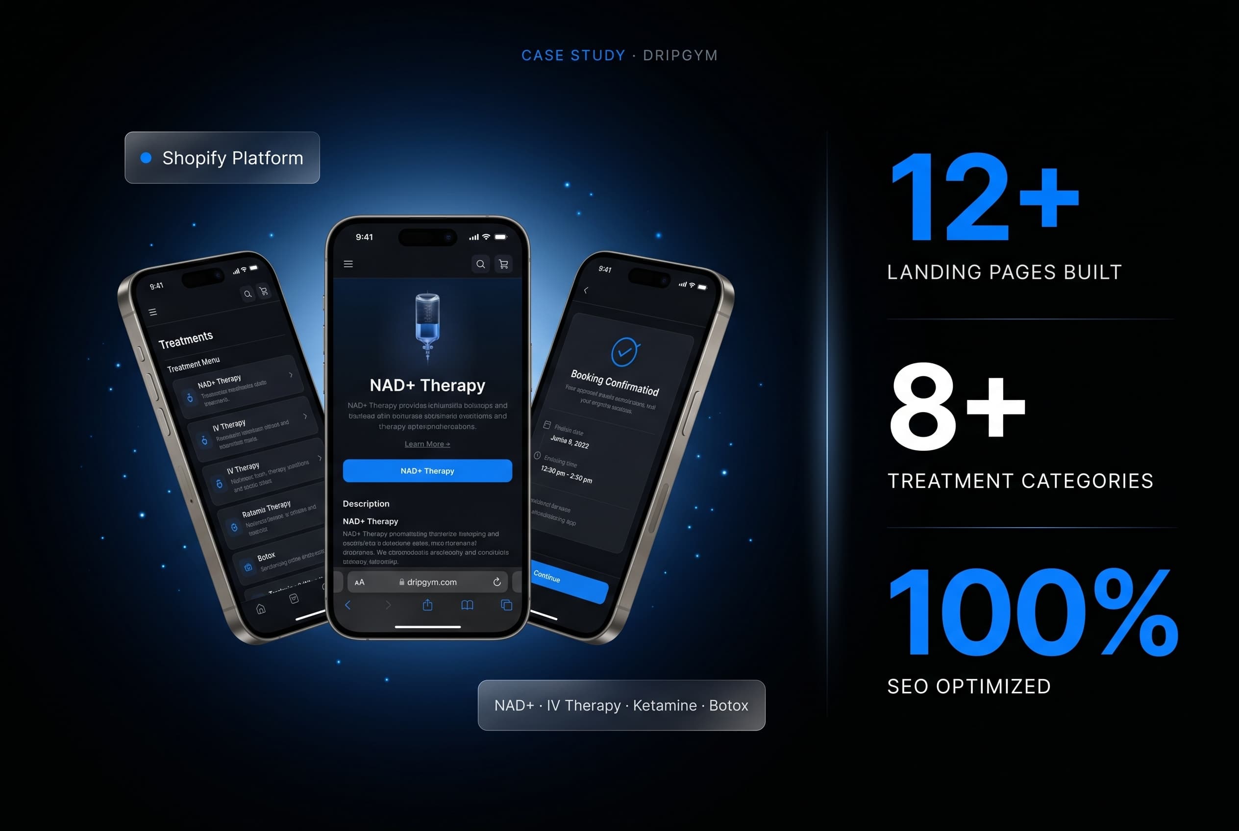 DripGym website solution - design and development by Marceline Studios