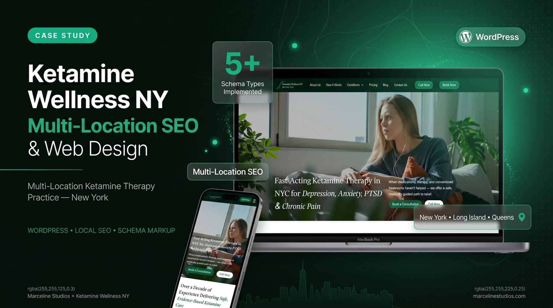 Ketamine Wellness NY - Ketamine Therapy website case study by Marceline Studios