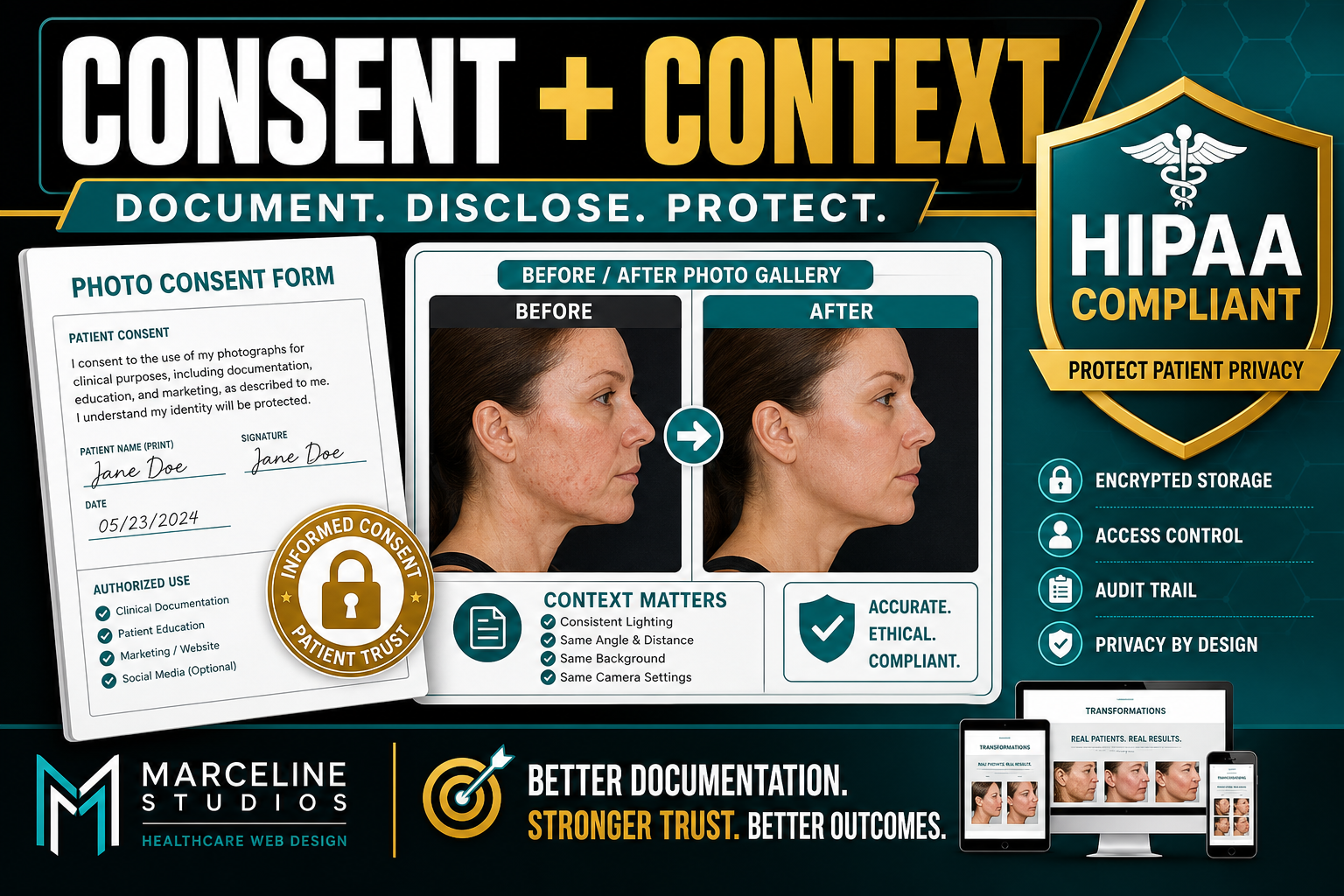 before after gallery compliance safe conversions — in-depth visual