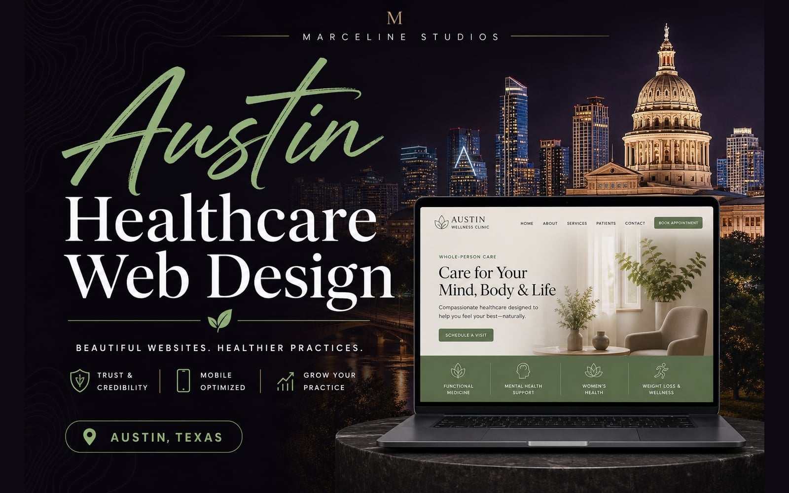 Healthcare web design Austin