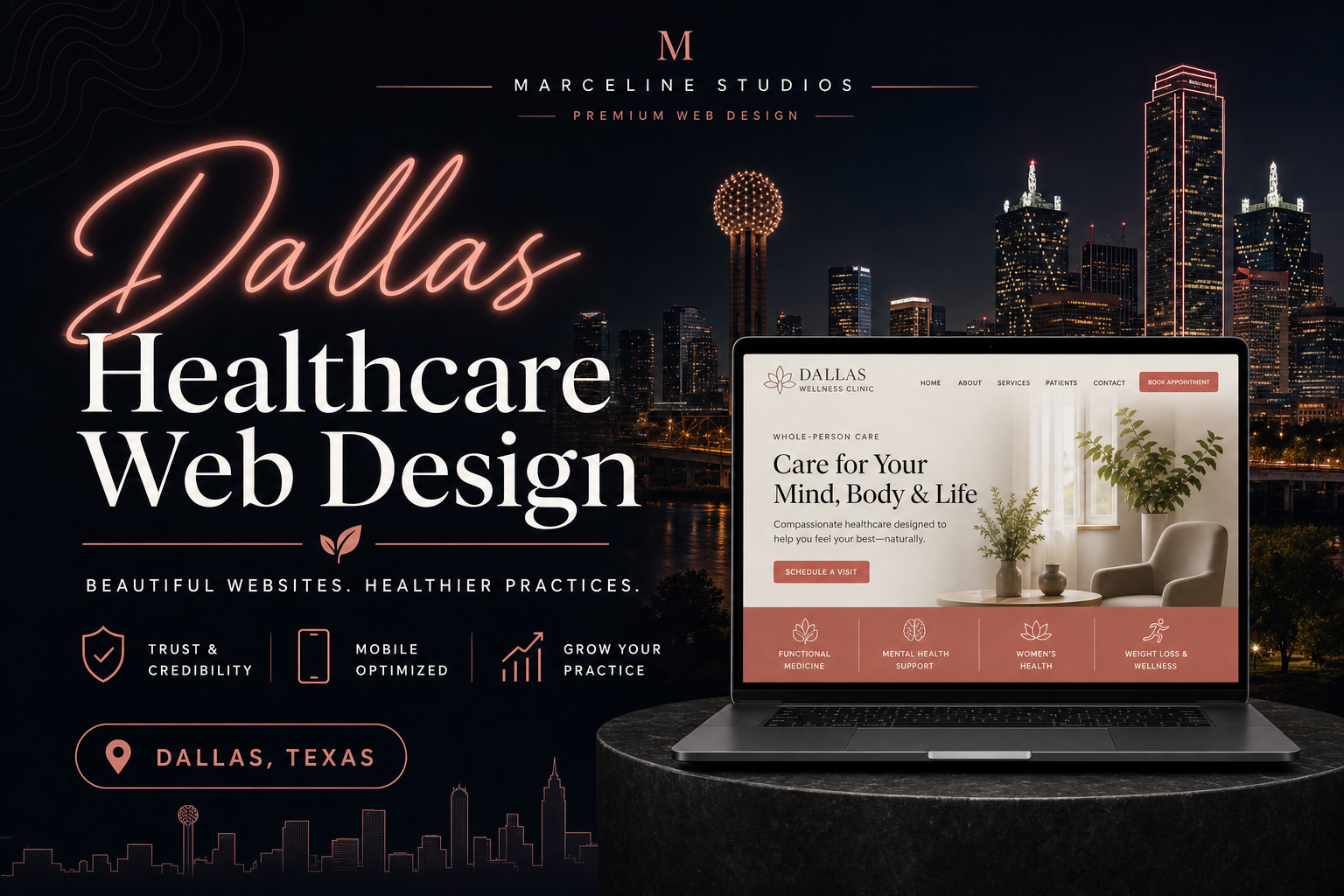 Healthcare web design Dallas