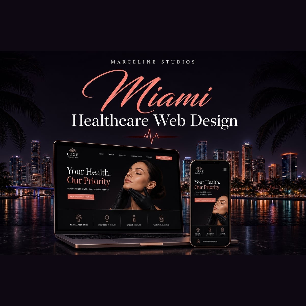 Healthcare web design for Miami med spas and clinics