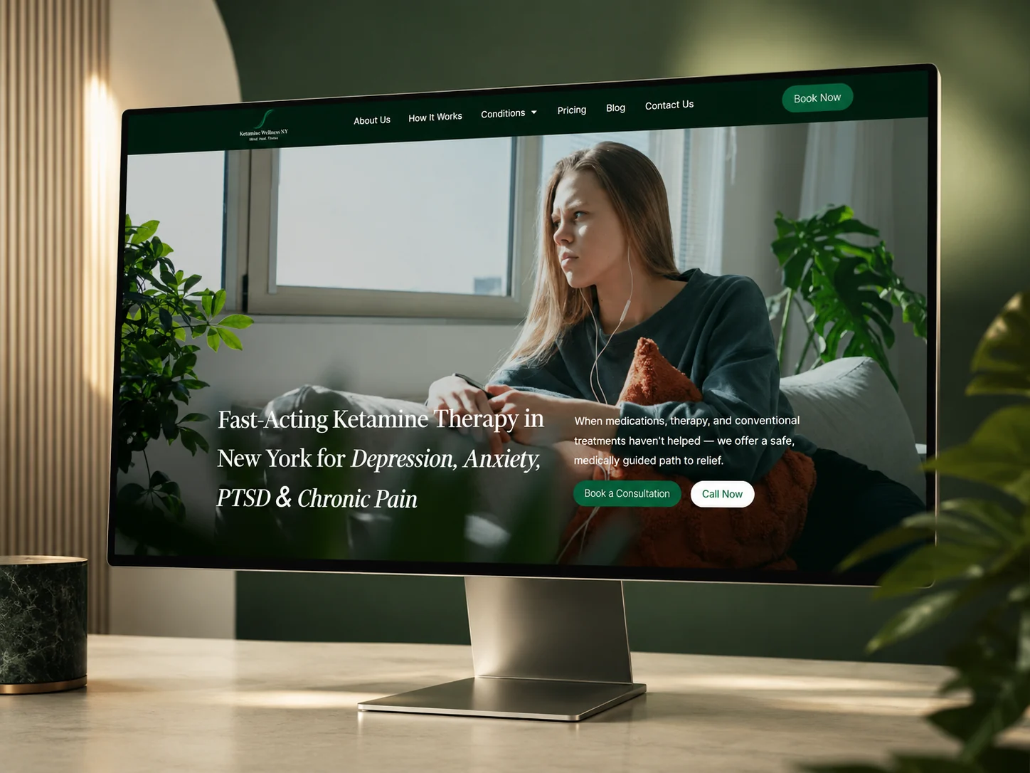 Ketamine Wellness NY clinic website